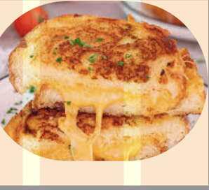 A classic grilled cheese sandwich with golden, crispy bread and gooey melted cheddar, served warm for a comforting favorite.